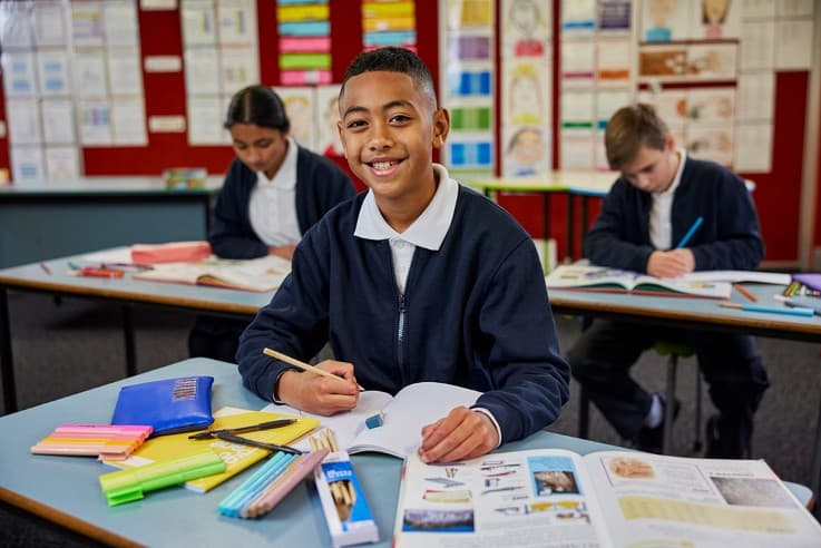 Child at desk