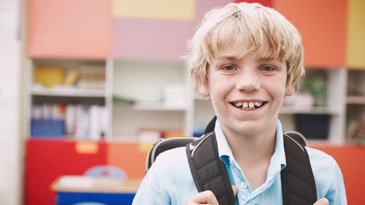 Boy at school