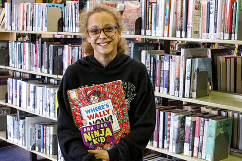 Angel in the library