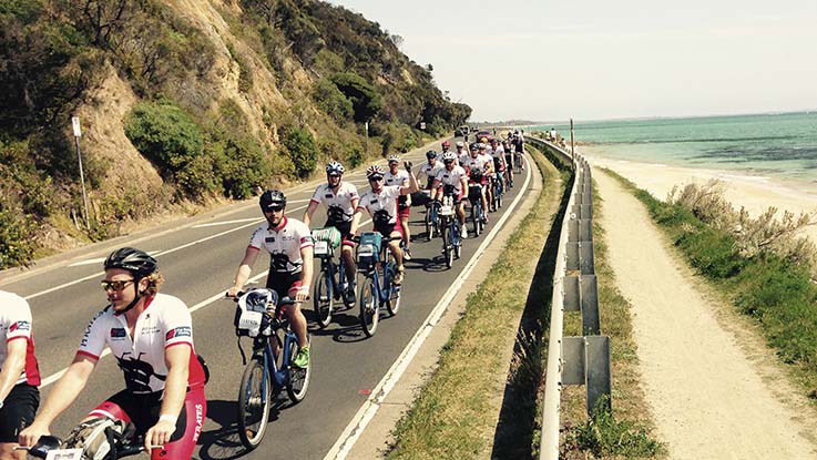 The Pirates Sporting Club during ride near bay